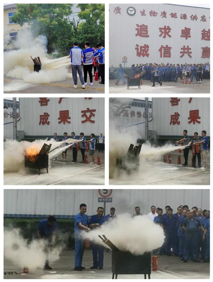 隨后，集團消防安全員為廣大職工講解滅火器和消防水槍的使用方法，并現(xiàn)場演示。廣大員工積極參與到教學演練當中，進一步鞏固消防培訓知識。